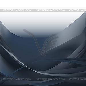 Waves abstract background blue - vector clip art