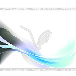 Blue light and gray abstract wave  - vector clipart