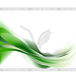 Green light wave isolated - royalty-free vector image