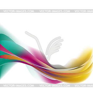 Wave abstract background rainbow horizontal  - vector clip art