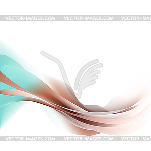 Blue light and brown abstract wave - vector clipart