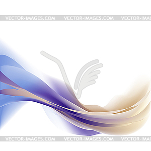 Purple abstract wave on isolated - vector image