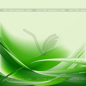 Colorful green abstract waves  - vector EPS clipart