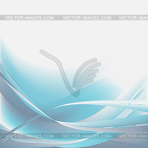 Waves abstract background blue light - vector clipart