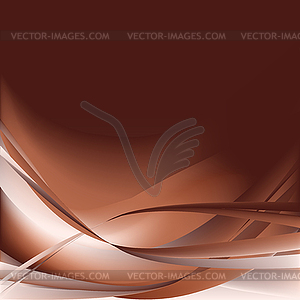 Colorful brown abstract waves - vector image