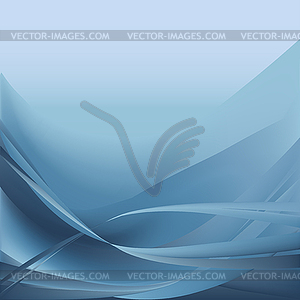 Waves abstract background blue - vector image