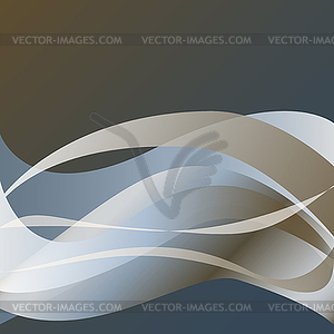 Blue light and brown fiery flame smoke  - vector image