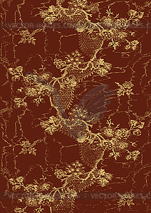 Abstract hand-drawn floral pattern - vector clipart
