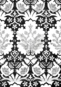 Abstract hand-drawn floral seamless pattern, vintage - vector clip art