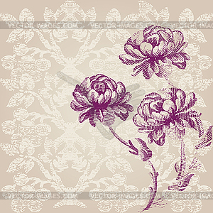 Vintage luxury border vertical bouquet with fl - vector image