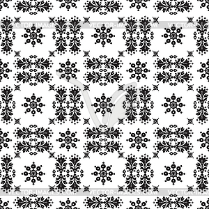 Abstract ethnic seamless floral pattern design - vector clip art