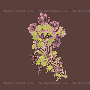 Beautiful flowers bouquet - vector clip art