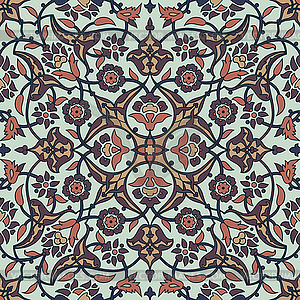 Stylized flowers oriental wallpaper retro seamless - vector clipart