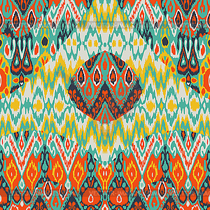 Patchwork ethnic bohemian arabesque pattern print. - vector clipart / vector image