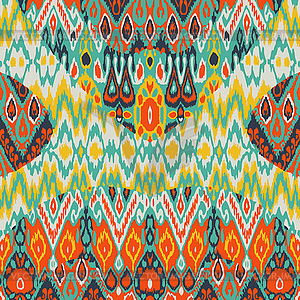 Patchwork ethnic bohemian arabesque pattern print. - vector clipart