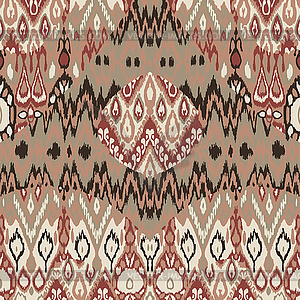 Ethnic tribal carpet, plaid pattern fabric wrapping - color vector clipart