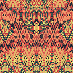 Ethnic tribal carpet, plaid pattern fabric wrapping - vector clip art