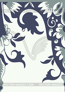 Seamless floral border. Element for design - vector image
