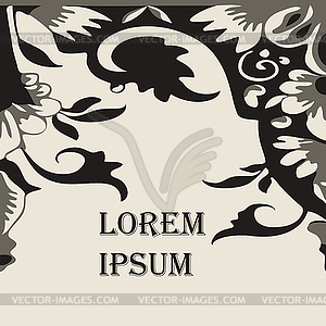 Seamless floral border. Element for design - vector clip art