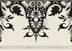 Seamless floral border. Element for design - vector clip art