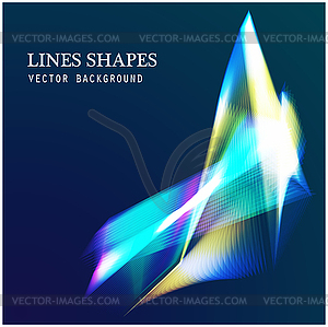 Lines shapes light abstract on blue dark background - stock vector clipart