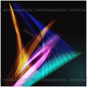 Lines shapes light abstract on blue dark background - vector clip art