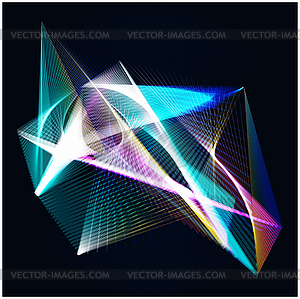 Lines shapes light abstract on blue dark background - royalty-free vector image