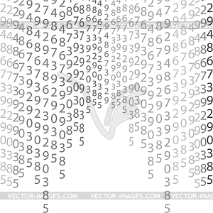 Matrix concept black and white background with - vector image