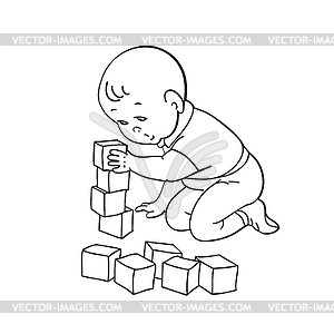 baby playing clipart