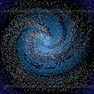 Galaxies, nebulae, cosmos, and effect tunnel - vector clip art