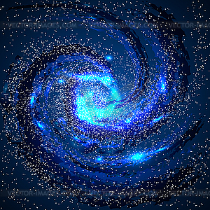 Galaxies, nebulae, cosmos, and effect tunnel - vector clipart / vector image