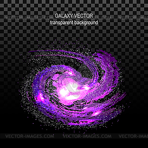 Galaxies, nebulae, cosmos, and effect tunnel - vector image