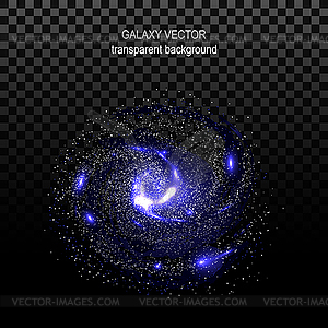 Galaxies, nebulae, cosmos, and effect tunnel - vector image