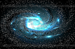 Галактик, туманностей, космос, и эффект туннеля - цветной векторный клипарт