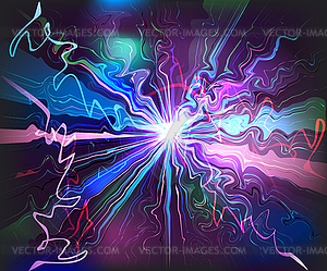 Galaxy glassy waves futuristic virtual technology - vector EPS clipart