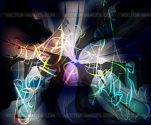 Galaxy glassy waves futuristic virtual technology - vector clipart