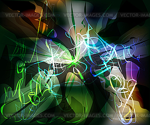 Galaxy glassy waves futuristic virtual technology - vector image