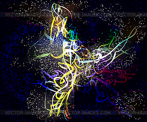 Galaxy glassy waves futuristic virtual technology - vector image