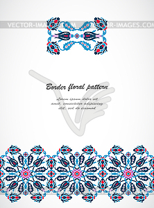 Arabesque vintage seamless border for design - vector image