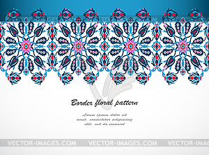 Arabesque vintage seamless border for design - vector clip art