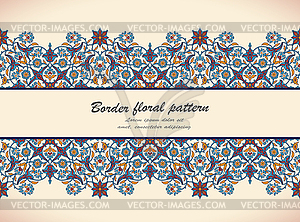 Arabesque vintage seamless border for design - vector image