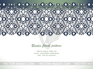 Arabesque lace damask seamless border floral - vector clip art