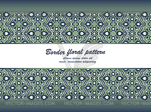 Arabesque lace damask seamless border floral - vector EPS clipart