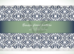 Arabesque lace damask seamless border floral - vector clipart