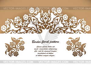 Laser cut floral arabesque ornament pattern . - vector image