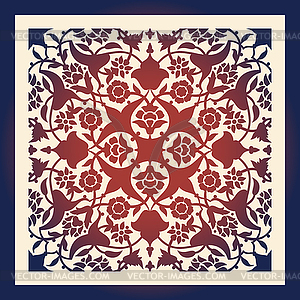 Laser cut floral arabesque ornament pattern . - vector clipart