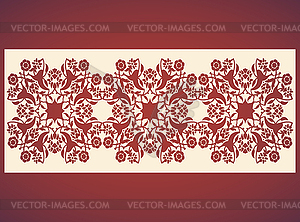 Laser cut floral arabesque ornament pattern . - vector clipart