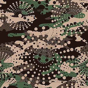 Camouflage and halftone pattern background seamless - vector image