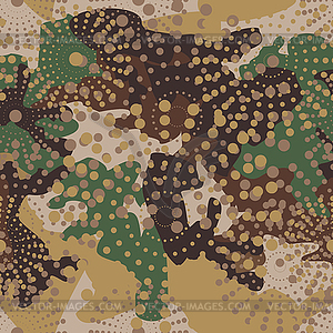Camouflage and halftone pattern background seamless - vector image