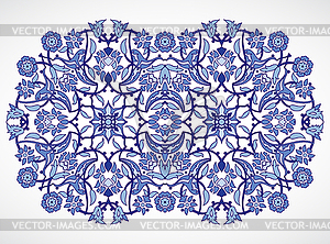 Arabesque vintage element elegant floral - color vector clipart